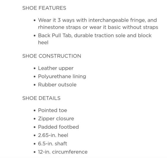 NWT Rebel Wilson 3-in-1 Leather Fringe Moto Ankle Boots 6W - Picture 5 of 12